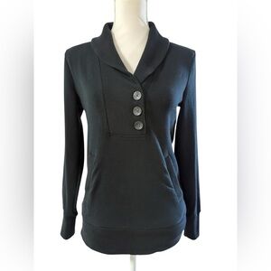 BANANA REPUBLIC Black Button-Up Sweater